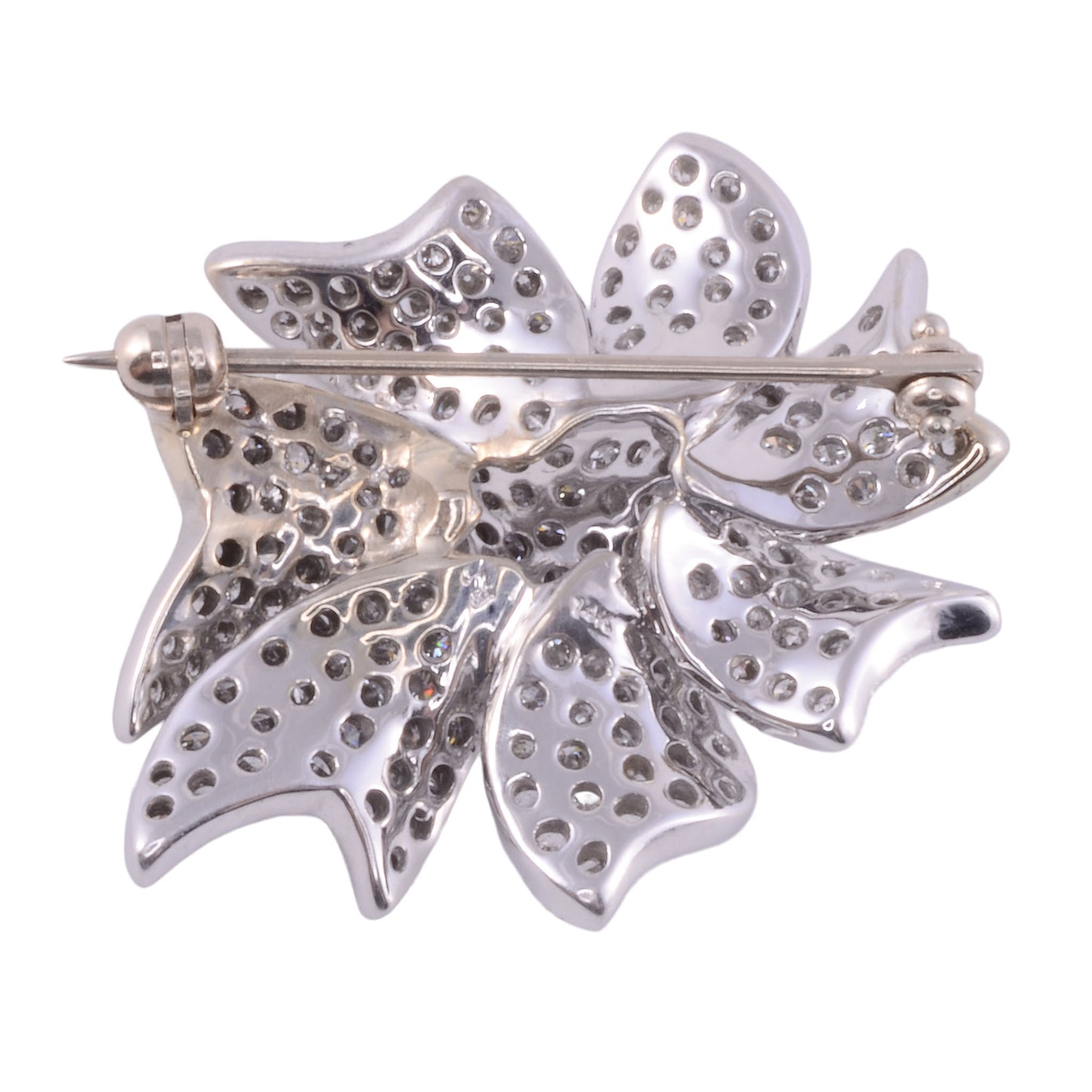 2.25 CTW Pave Diamond Bow Pin