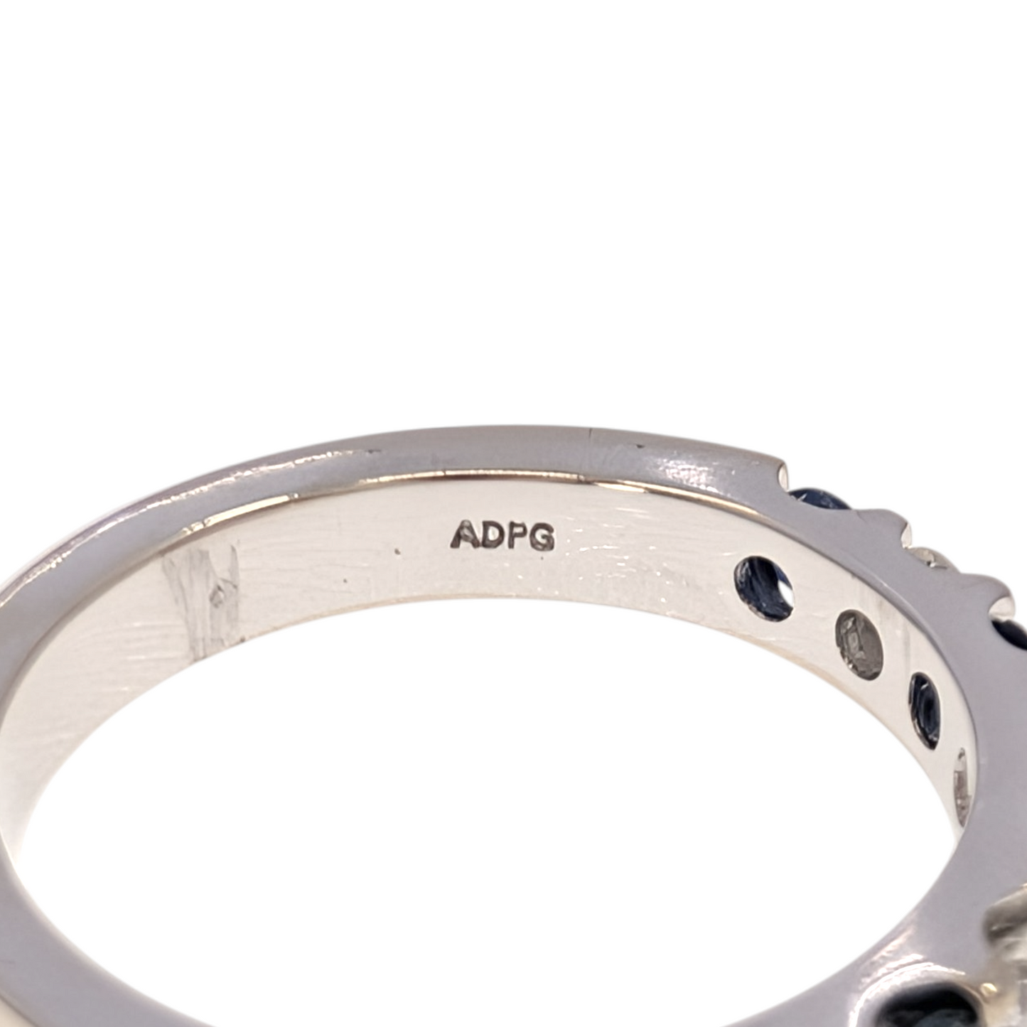 White Gold Sapphire Diamond Band