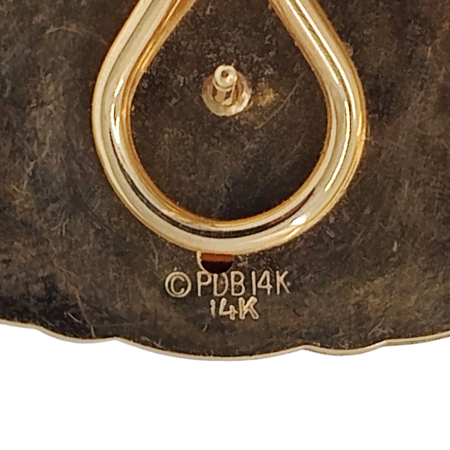 Mabe Pearl 14K Gold Triangular Earrings