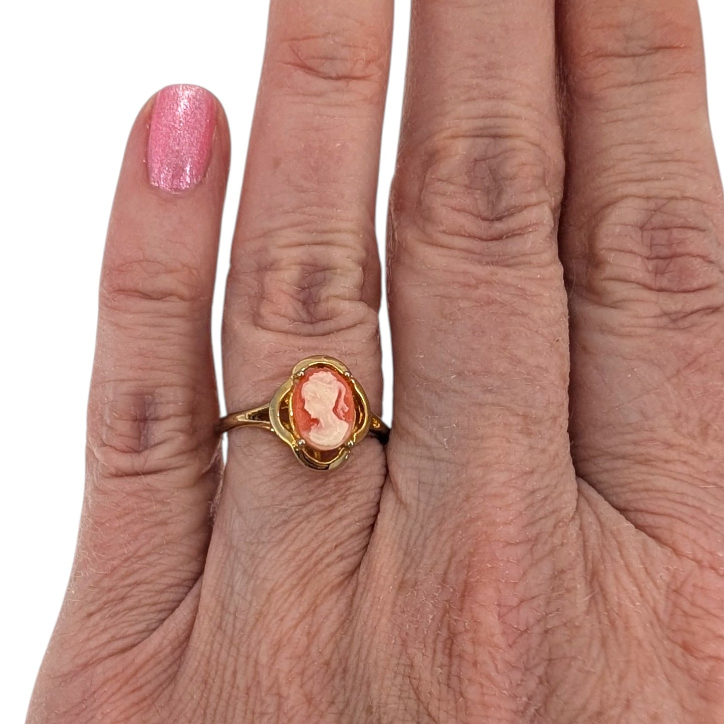 Vintage 18K Gold Cameo Ring