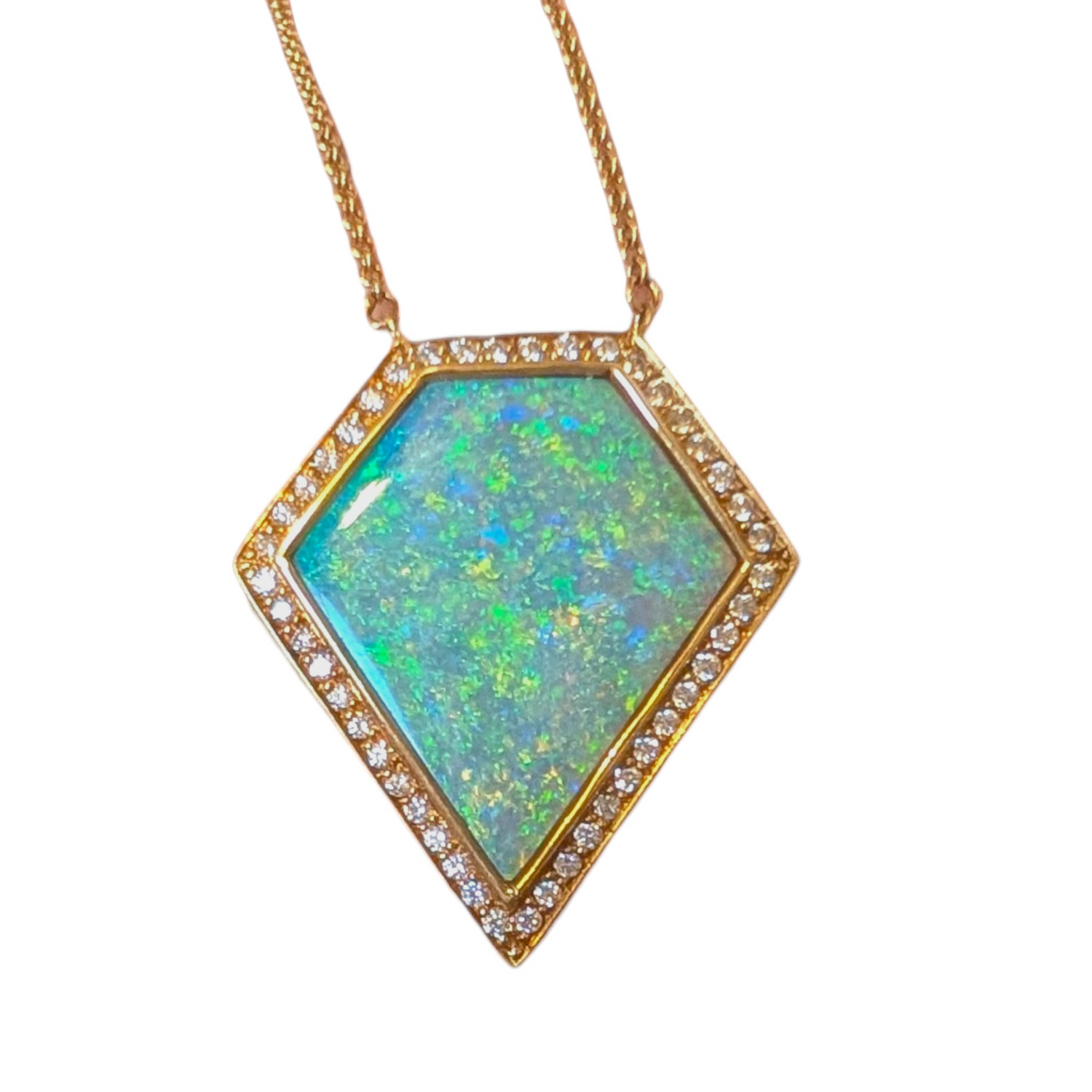 Pear Aquamarine White Gold Pendant Necklace