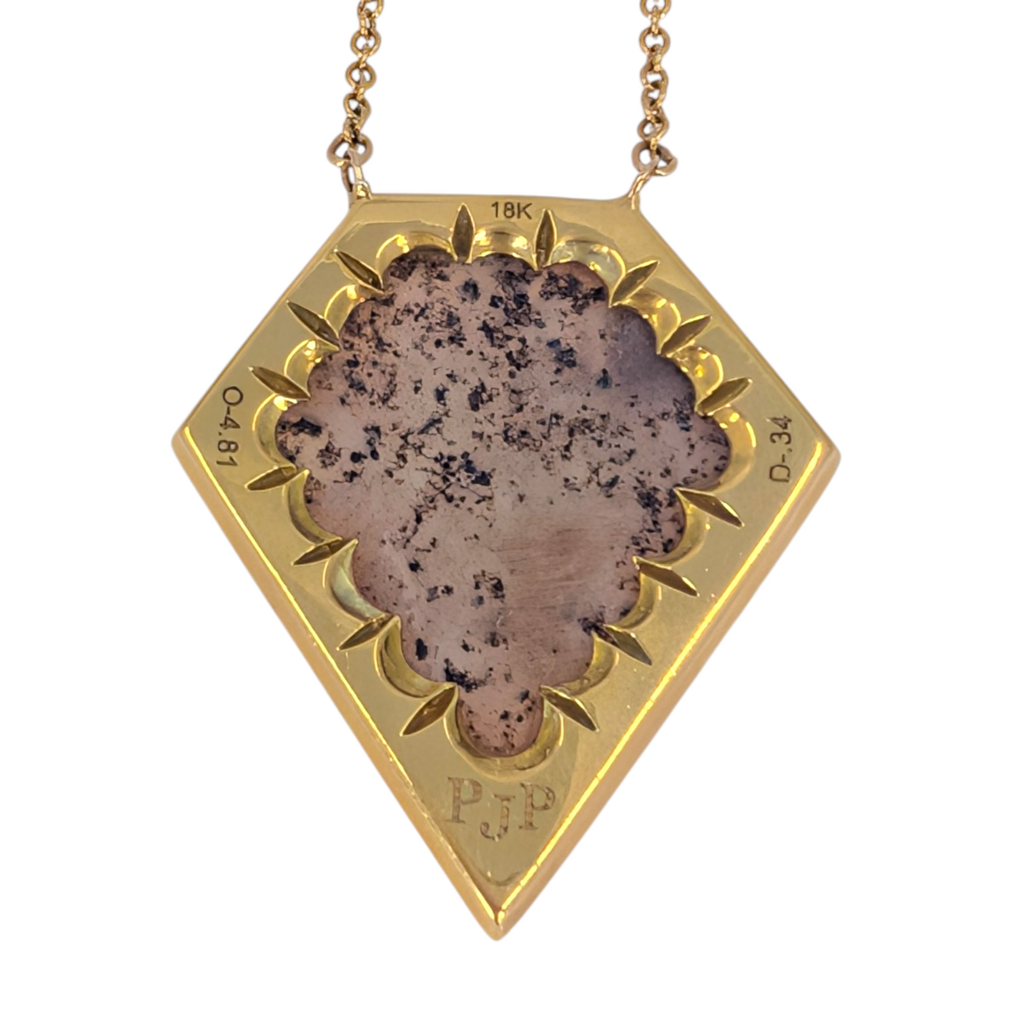 Paul Peterson 18K Gold Lightning Ridge Opal Necklace