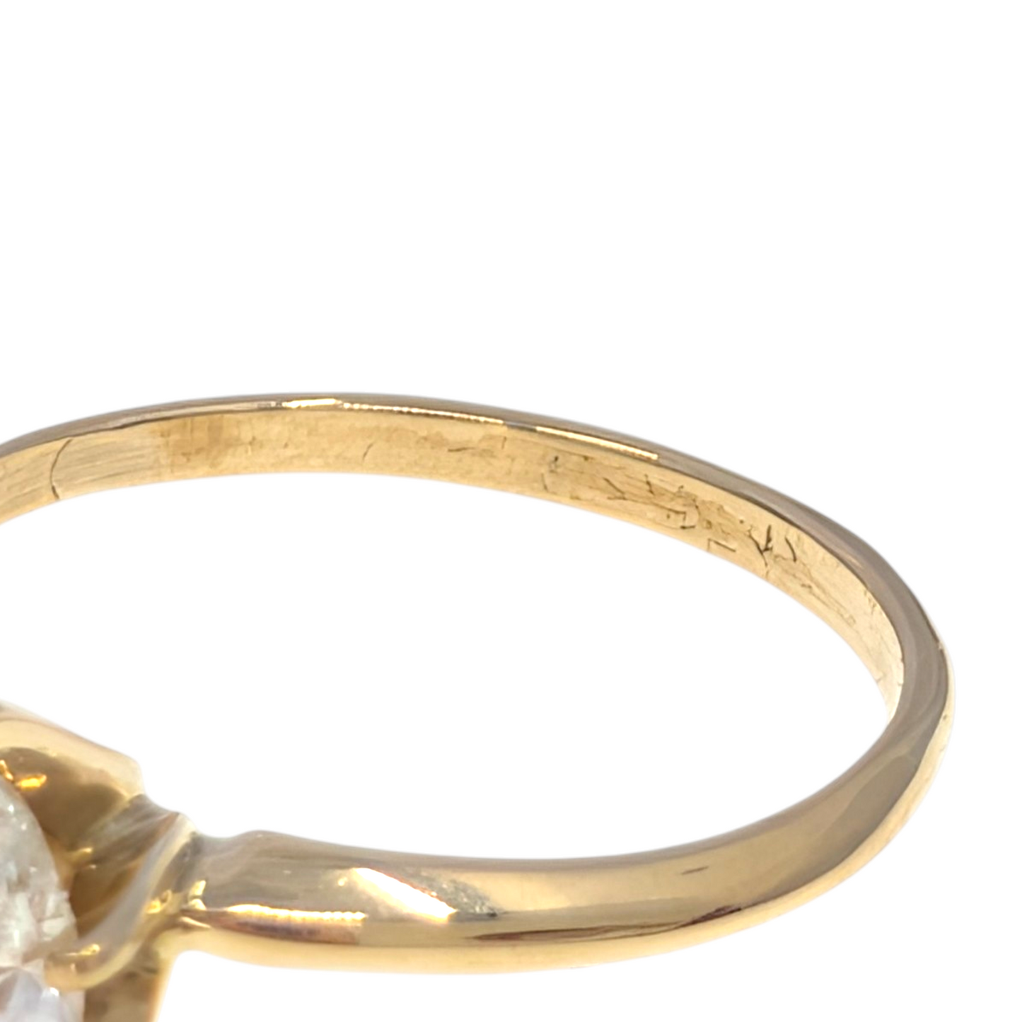 Natural Oval Brilliant .97 Carat Solitaire Diamond Ring