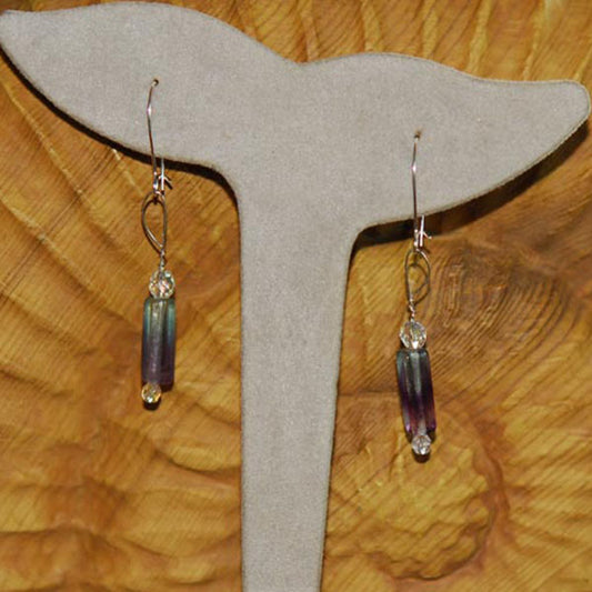Fluorite & Sterling Silver Earrings