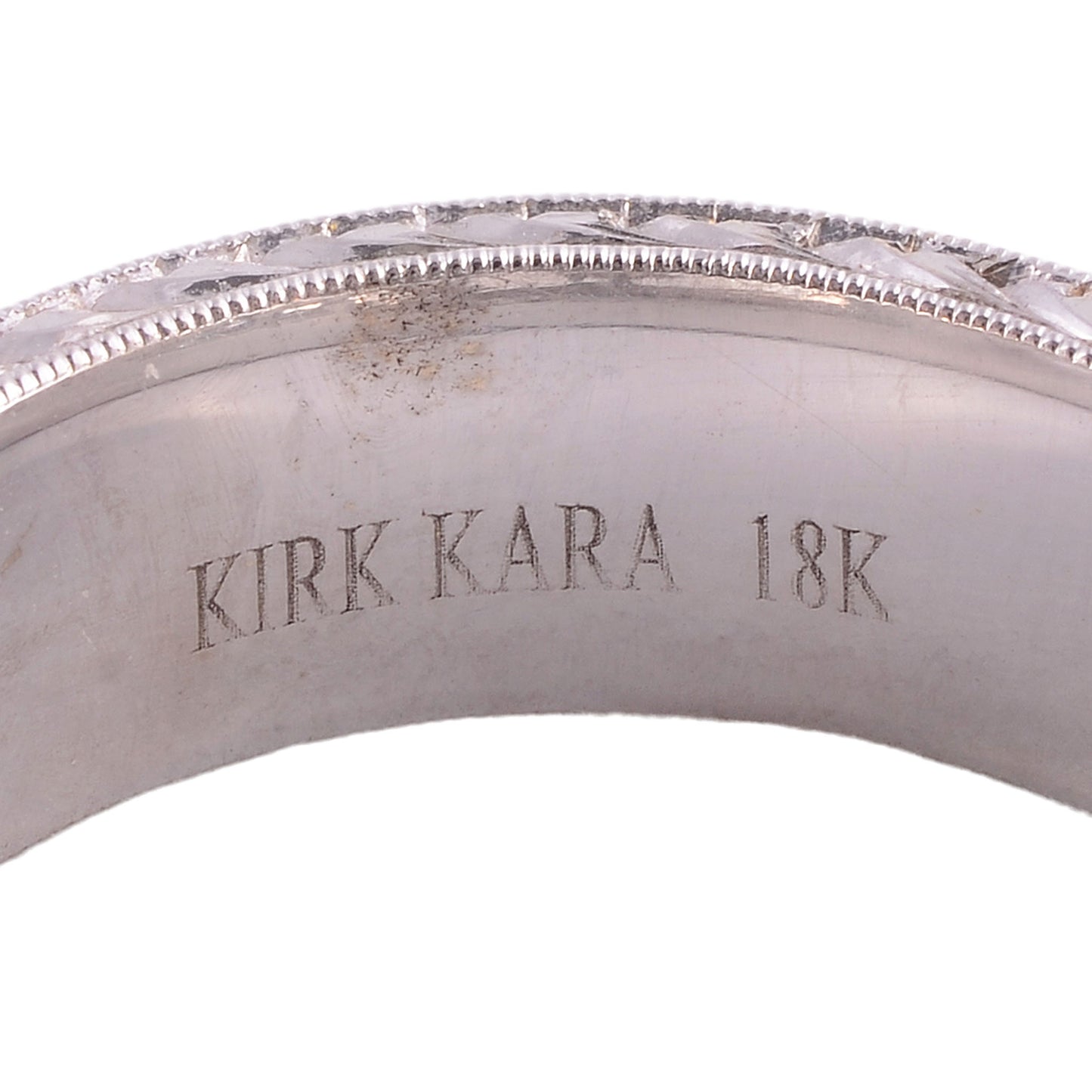 Kirk Kara 18 Karat White Gold Wedding Band