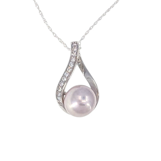 Edison Pearl Sterling Silver Pendant Necklace