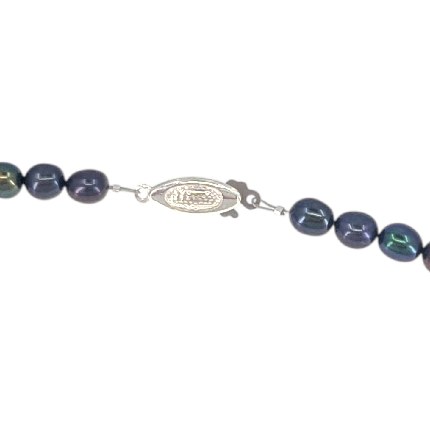 SS Raindrop Pendant Peacock Pearl Necklace