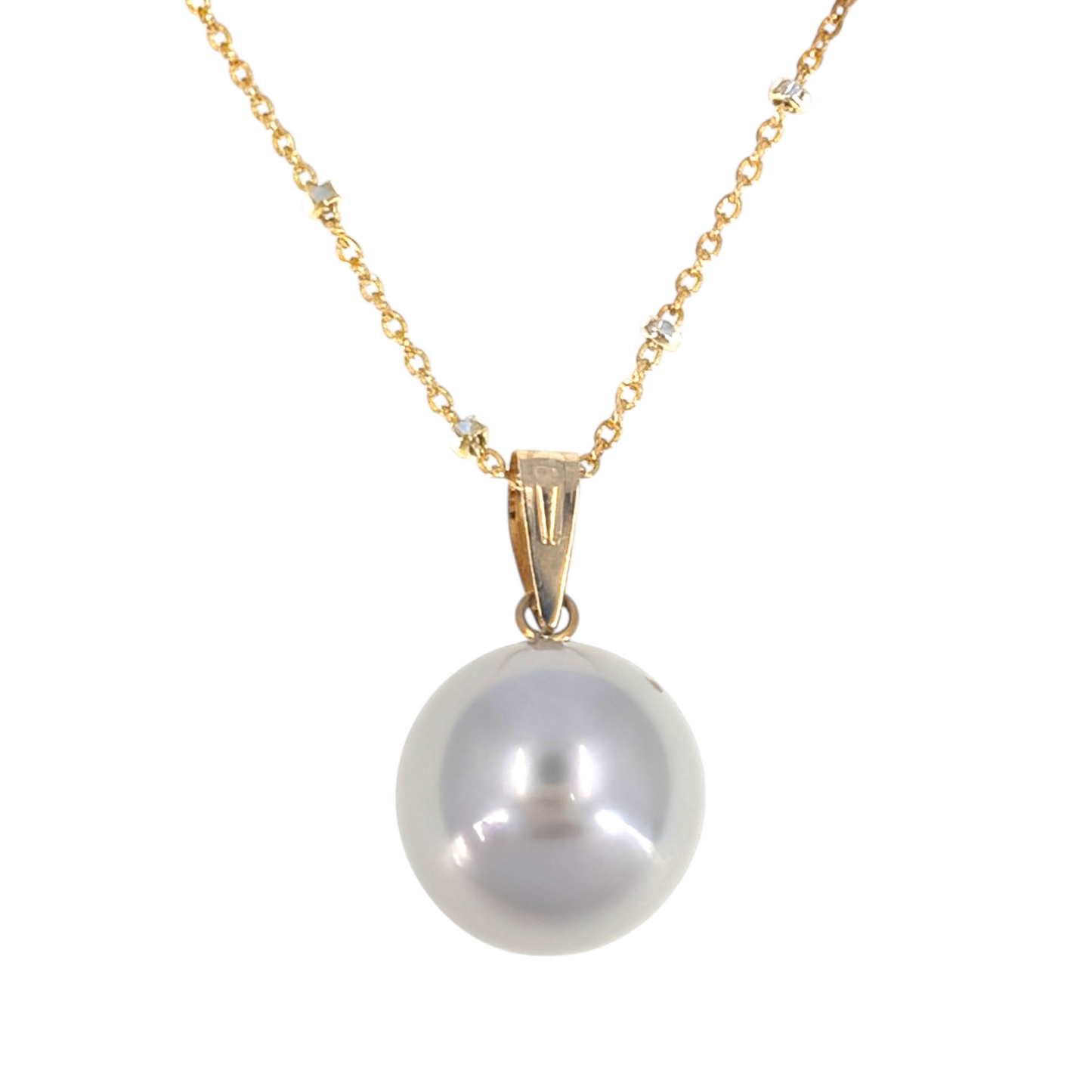 Silver Tahitian Pearl Gold Filled Necklace