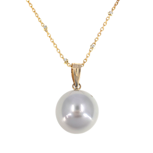 Silver Tahitian Pearl Gold Filled Necklace