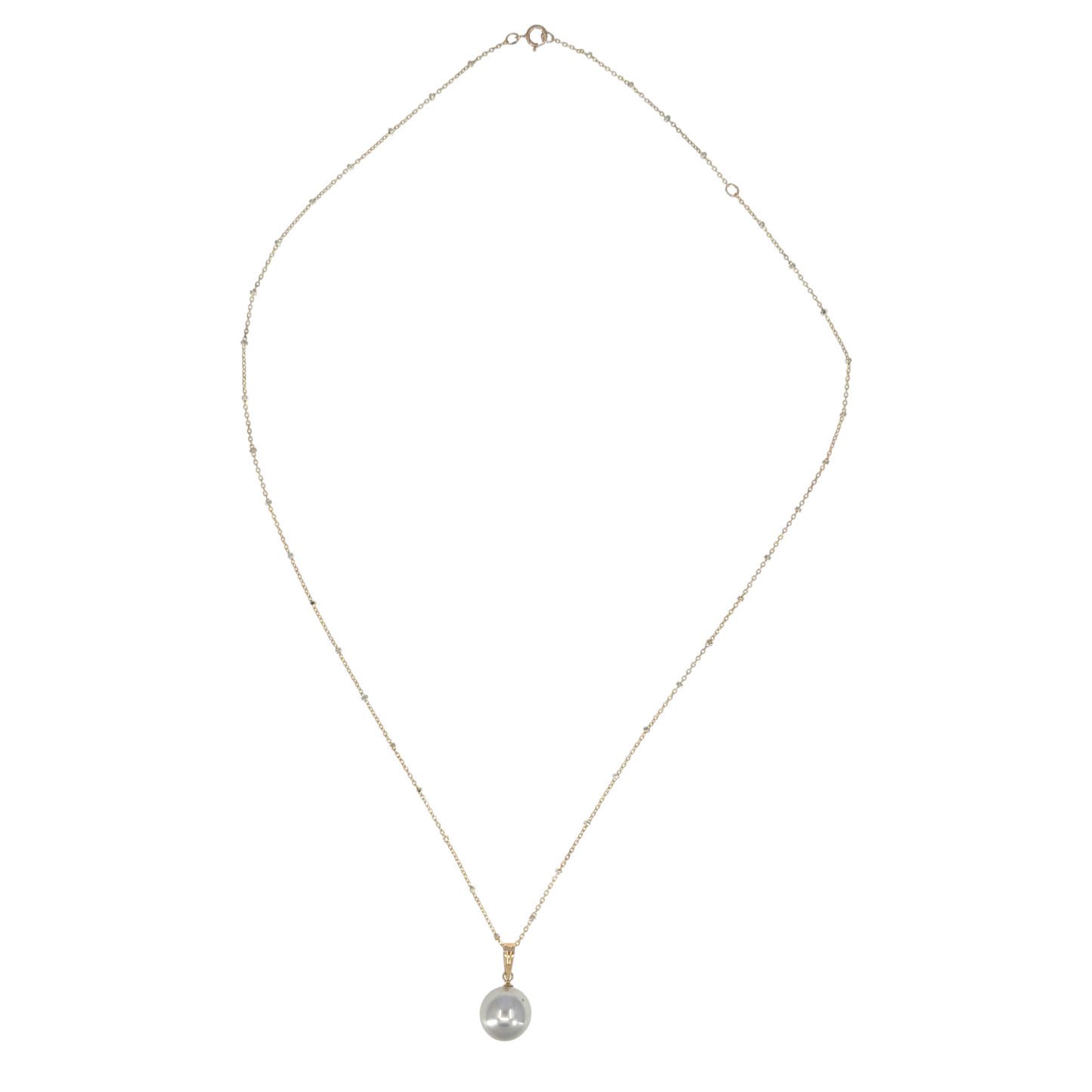 Silver Tahitian Pearl Gold Filled Necklace