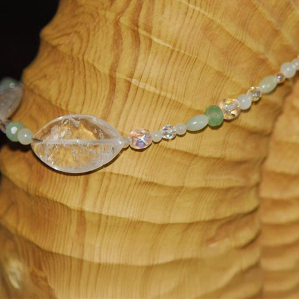Moss Agate & Quartz Necklace
