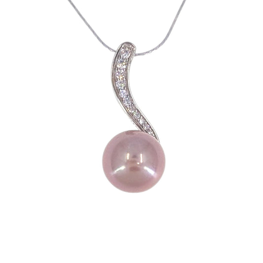 Edison Pearl Sterling Silver Pendant Necklace