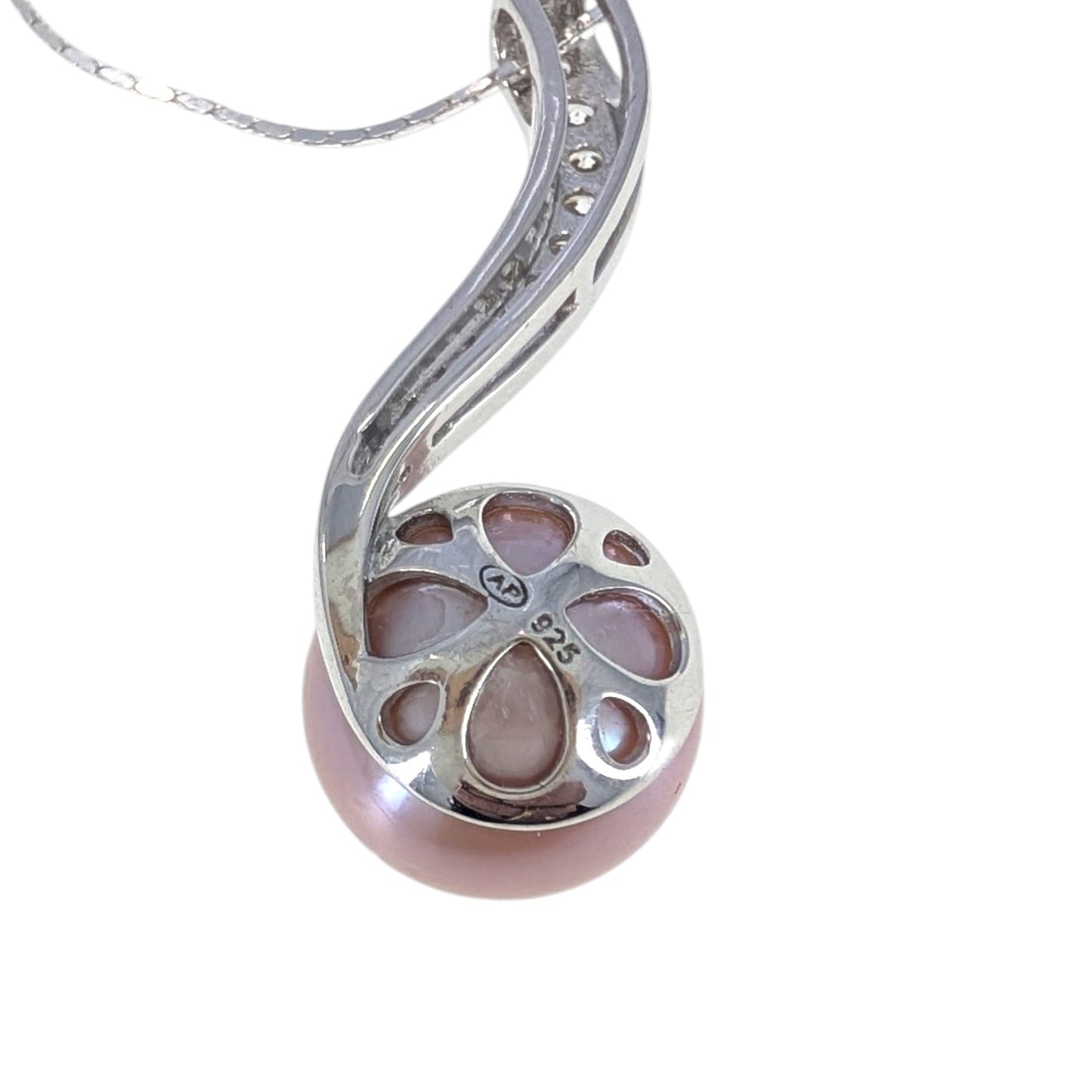 Edison Pearl Sterling Silver Pendant Necklace