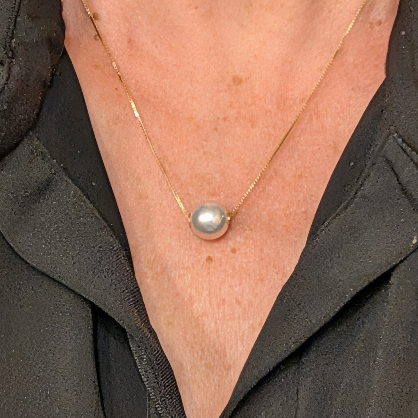 11mm Edison Pearl Slide GF Necklace