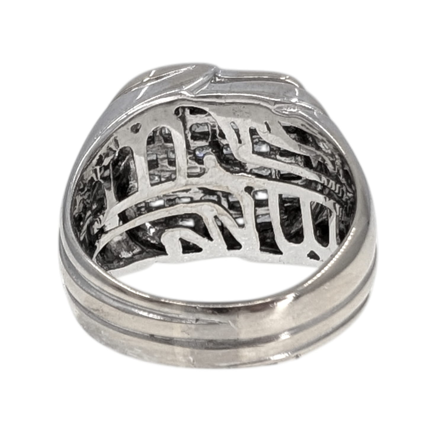 18KW Gents Invisible Set Natural Diamond Ring