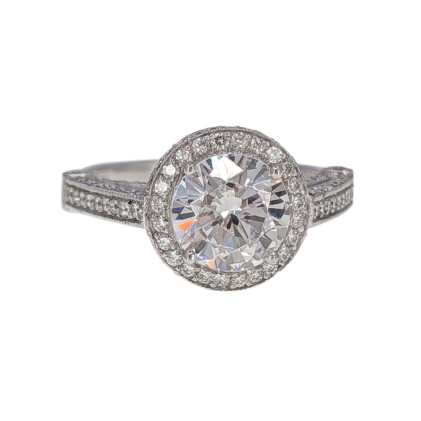 Stardust 18KW Halo Engagement Ring