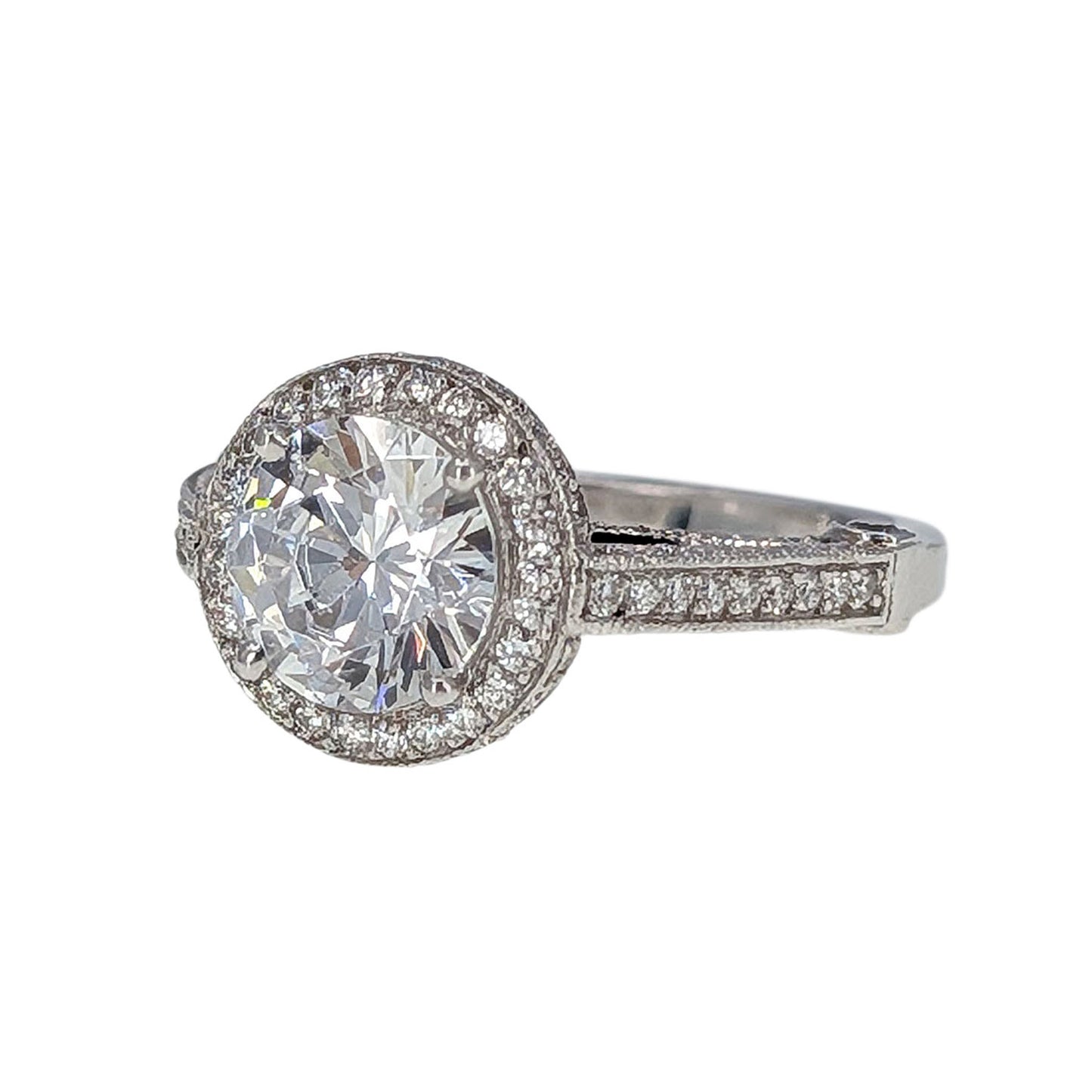 Stardust 18KW Halo Engagement Ring