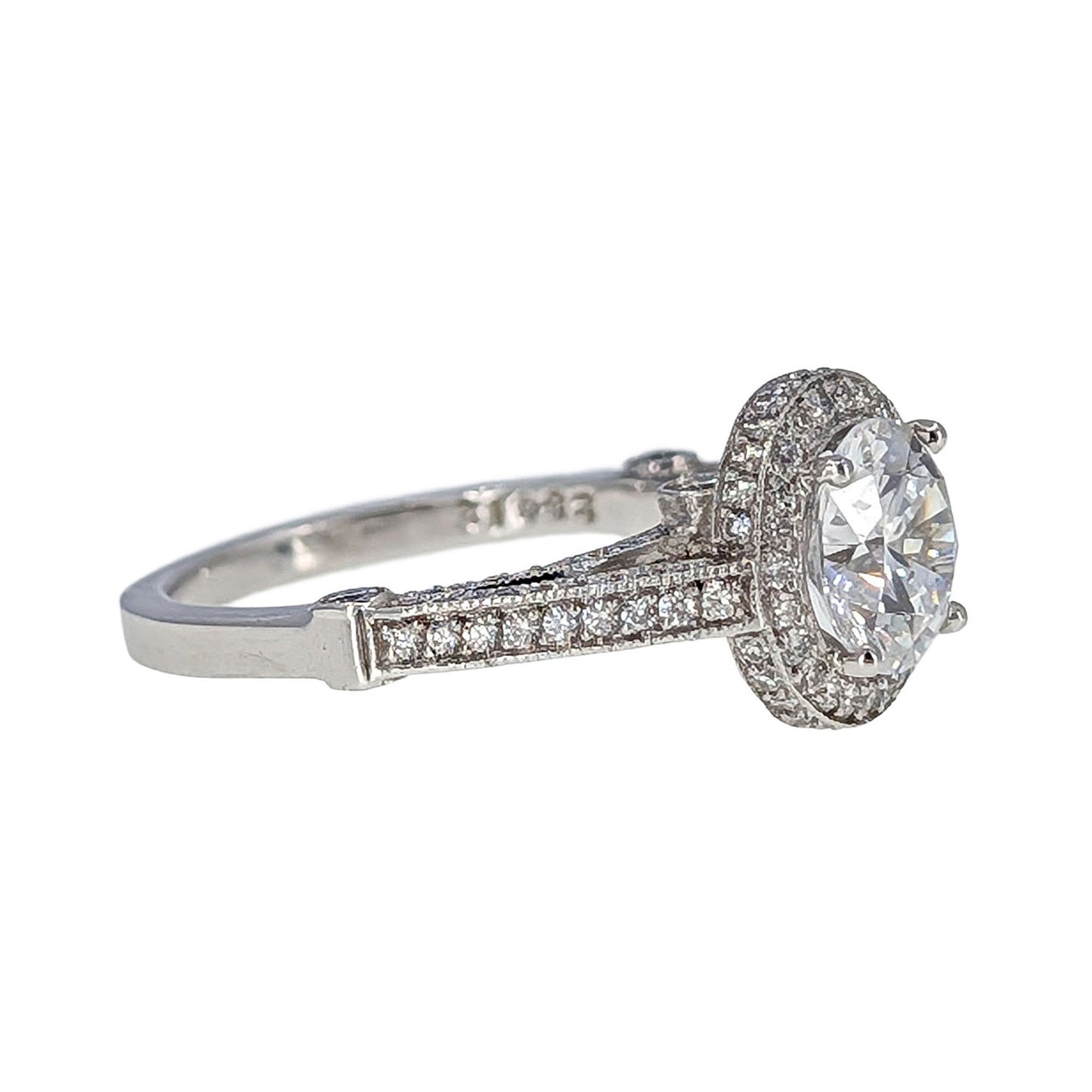 Stardust 18KW Halo Engagement Ring