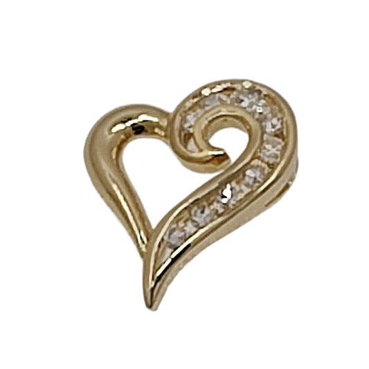 14K Diamond Heart Pendant