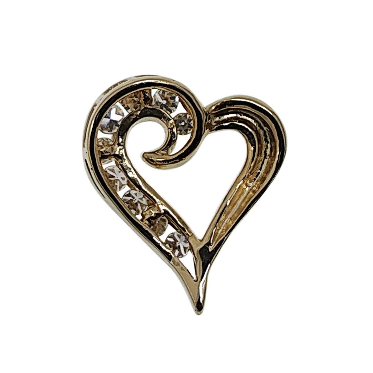 14K Diamond Heart Pendant