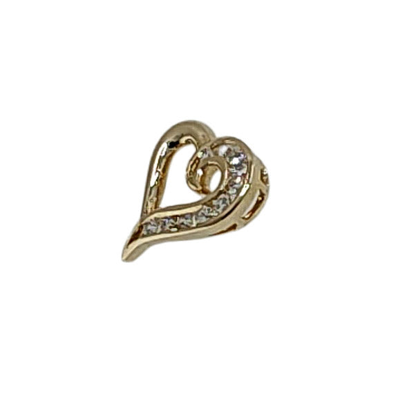 14K Diamond Heart Pendant