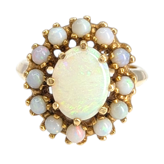 Vintage 14K Opal Ring with Opal Surround