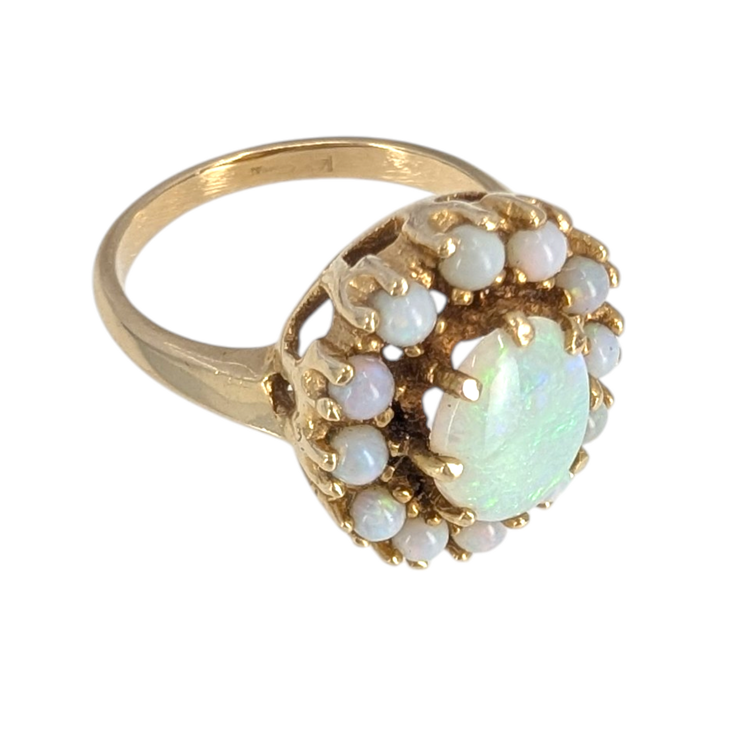 Vintage 14K Opal Ring with Opal Surround