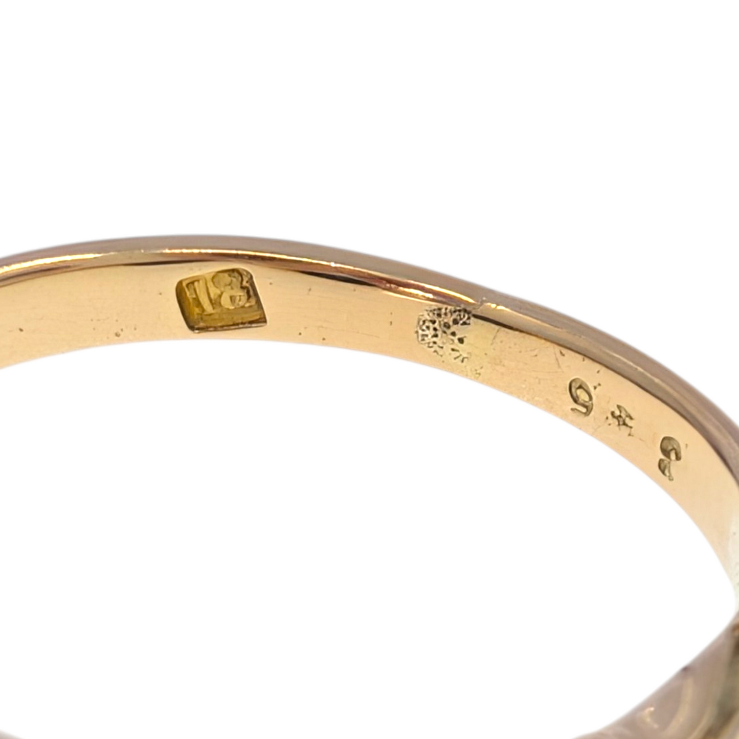 Victorian 18K Sapphire Diamond Band Ring