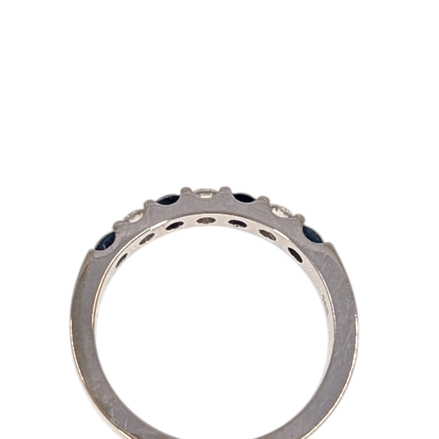 White Gold Sapphire Diamond Band