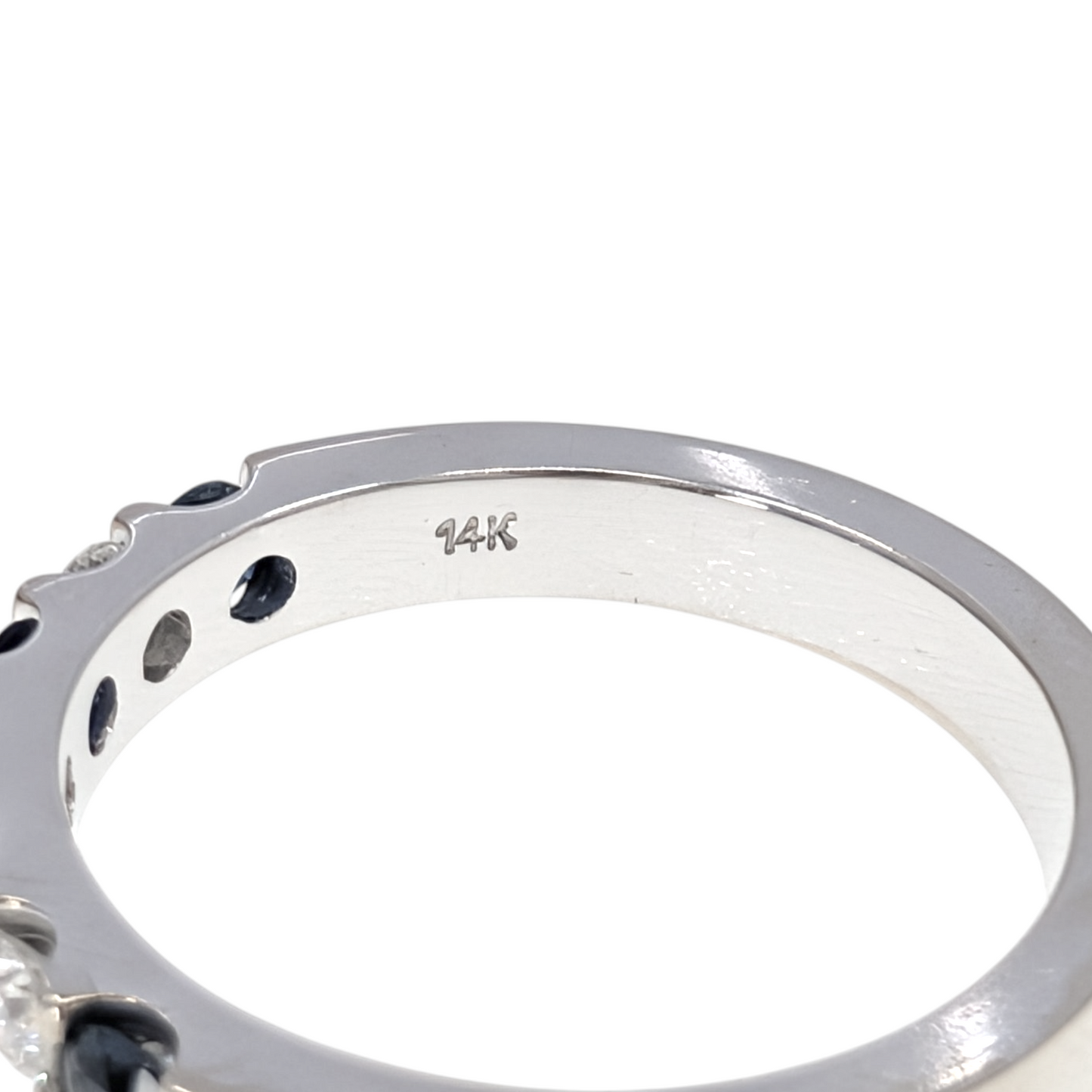 White Gold Sapphire Diamond Band