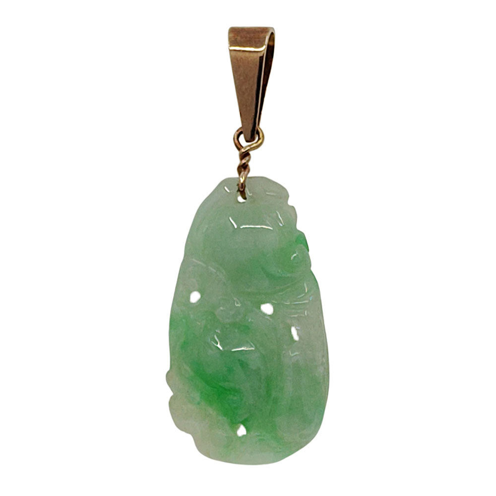 Gumps Carved Jade Pendant