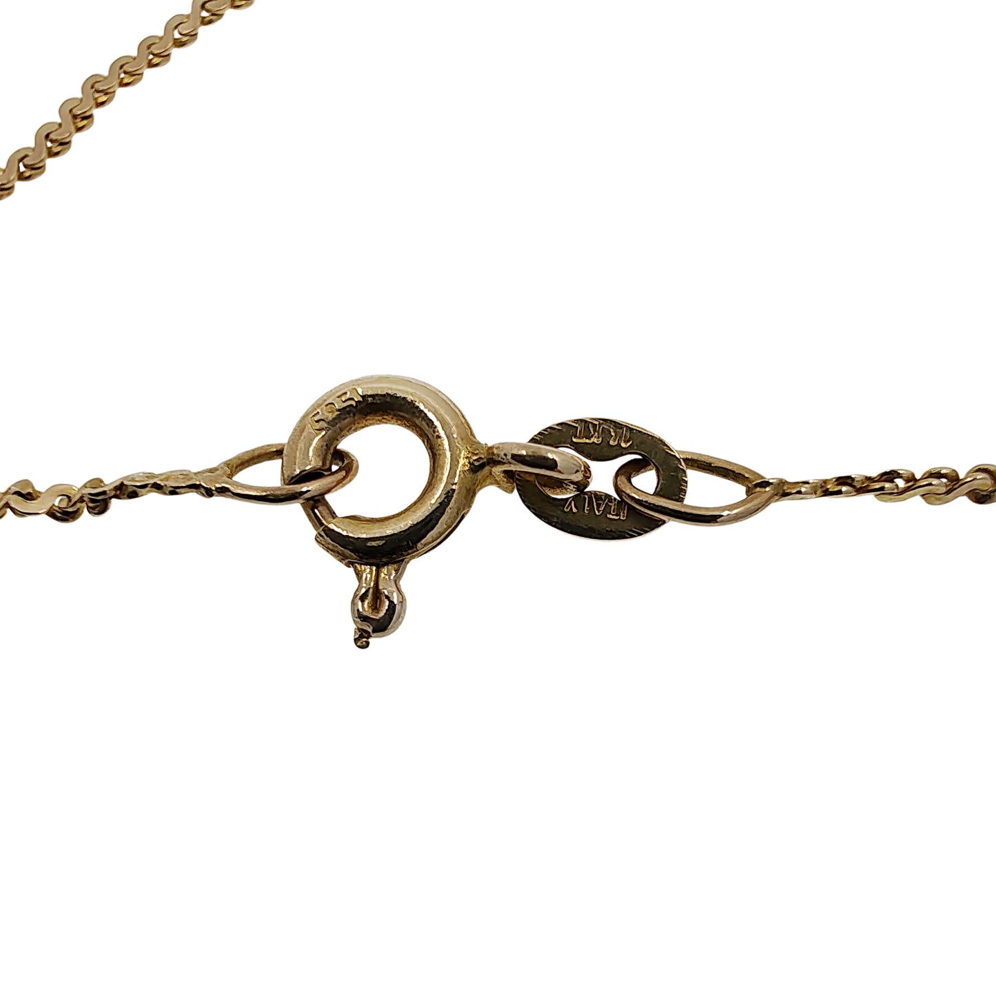 14K Carved Jade Pendant Necklace