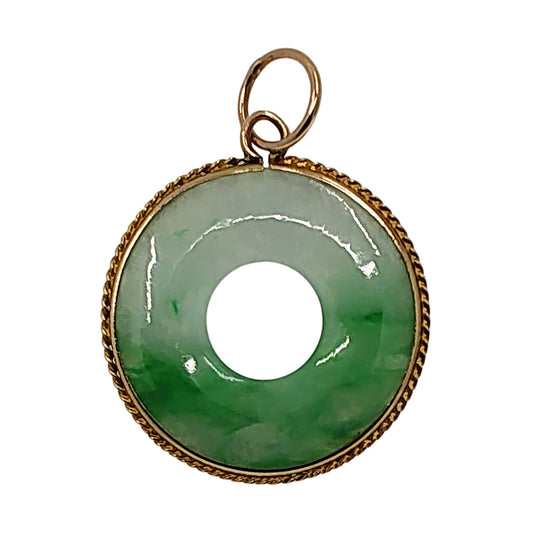 14K Jade Pi Pendant