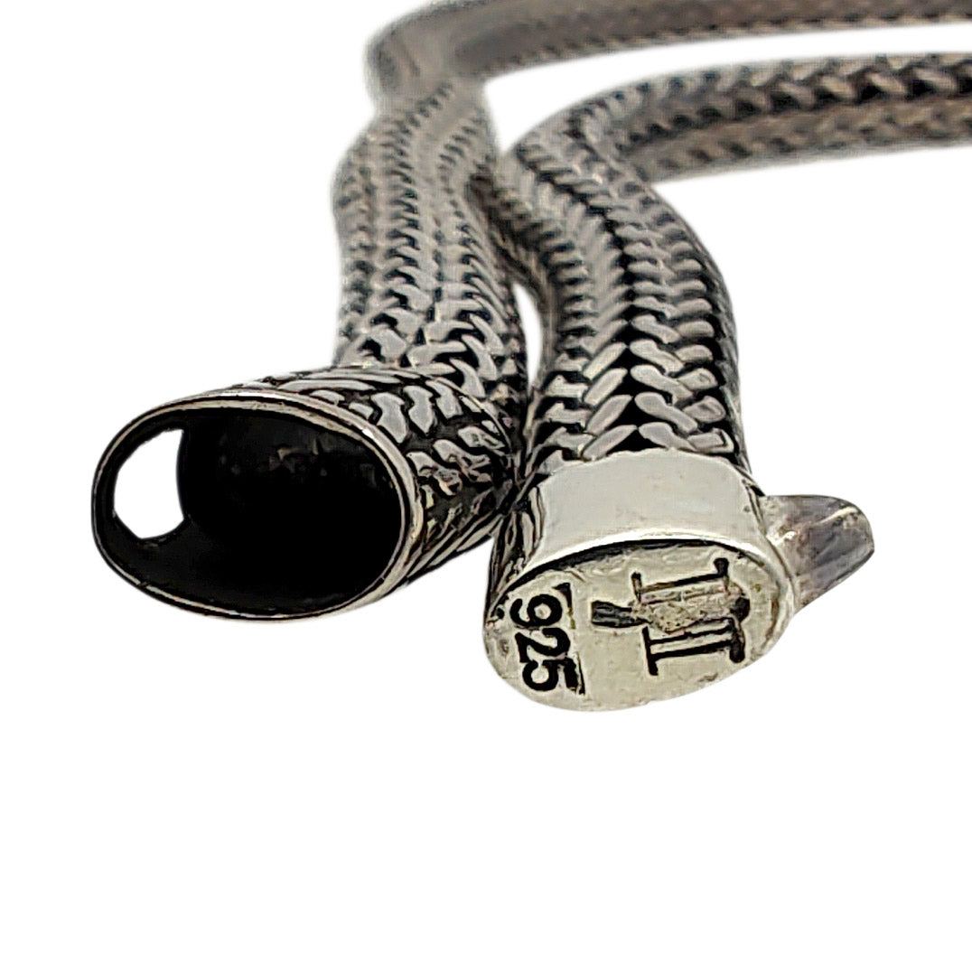 J Hardy Sterling Silver Woven Wheat Chain