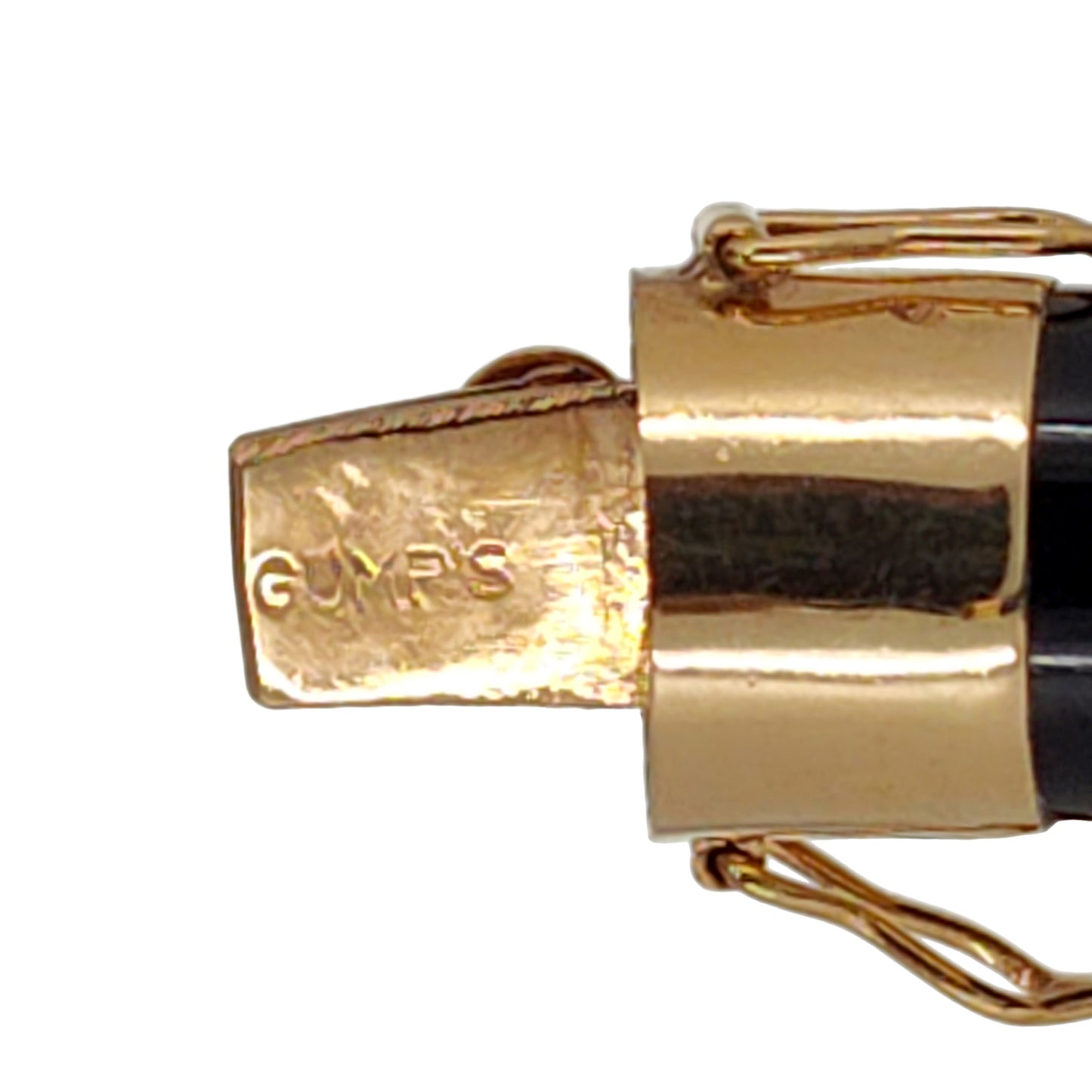 Vintage Gumps Black Jade Hinged Bangle Bracelet